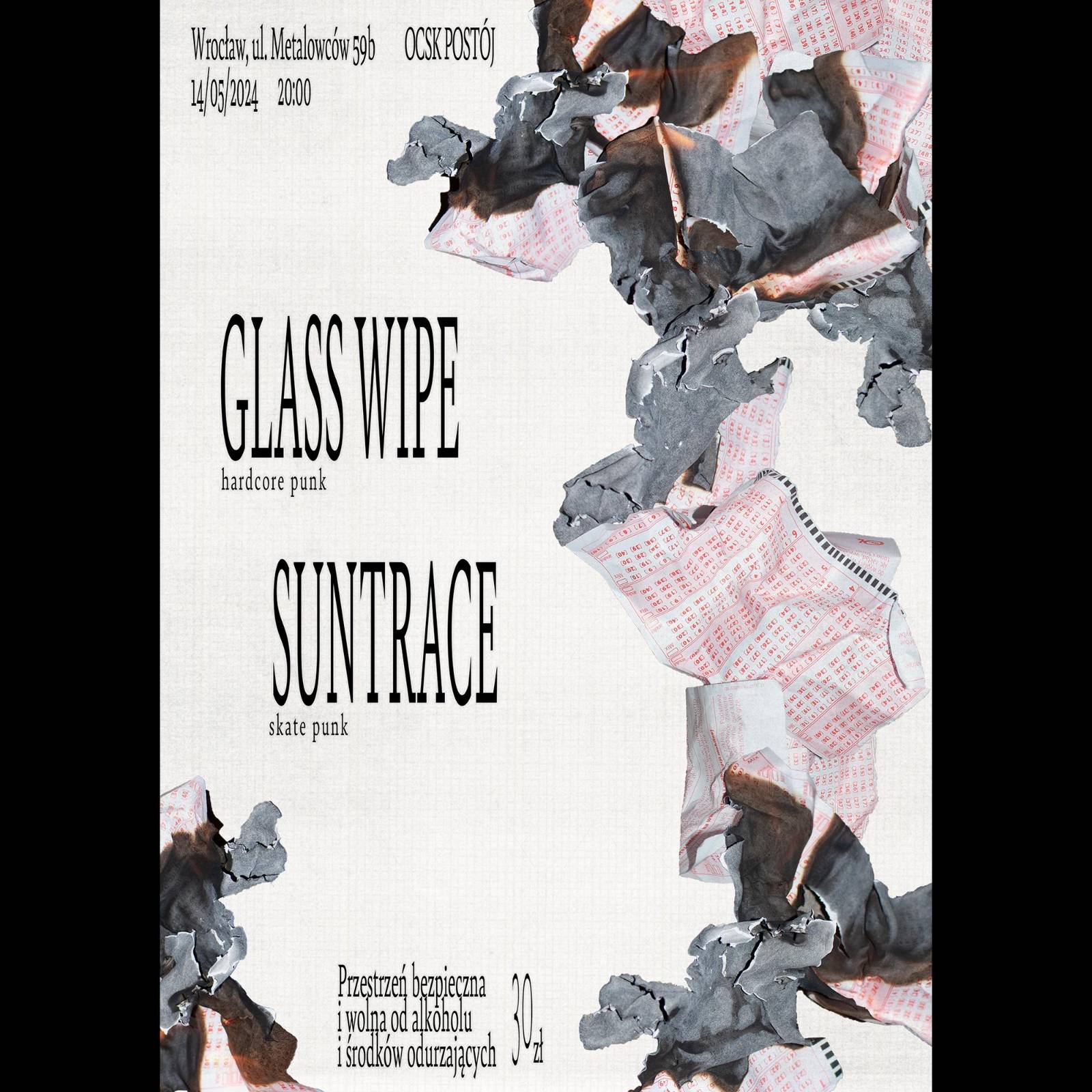 Niszczyciel rutyny – Noisowo/punkowy wtorek z Finlandii – GLASS WIPE, SUNTRACE