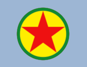 Logo Partii Pracujących Kurdystanu (PKK)